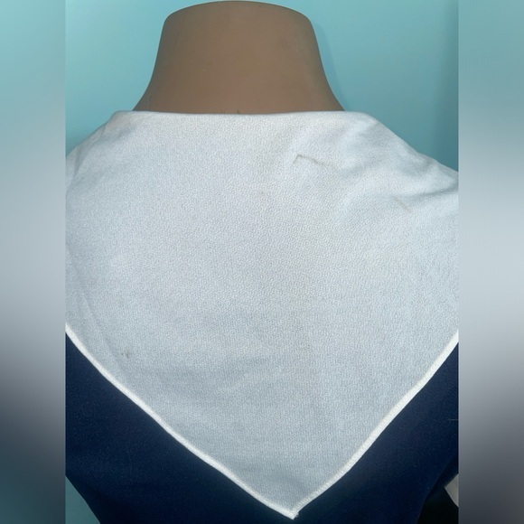 Women’s 70’s vintage ILGWU Union made navy‎ blue dress fits like a medium - Picture 5 of 7